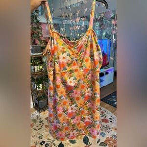 Lime Ricki Colorful Floral Swim Dress